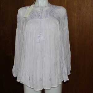 🎉HP🎉Rachel Zoe Lavender Embroidered Tunic